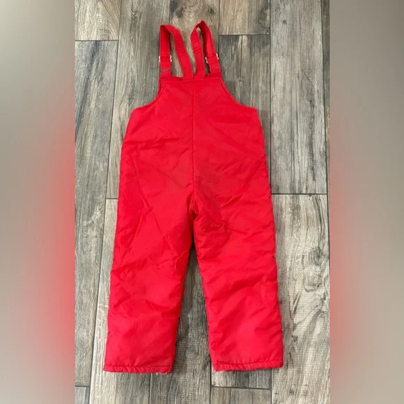 Sears Vibrant Red Kids Overalls - Picture 3 of 5